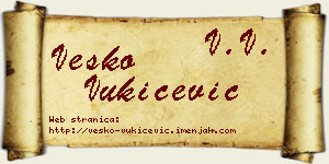 Vesko Vukičević vizit kartica